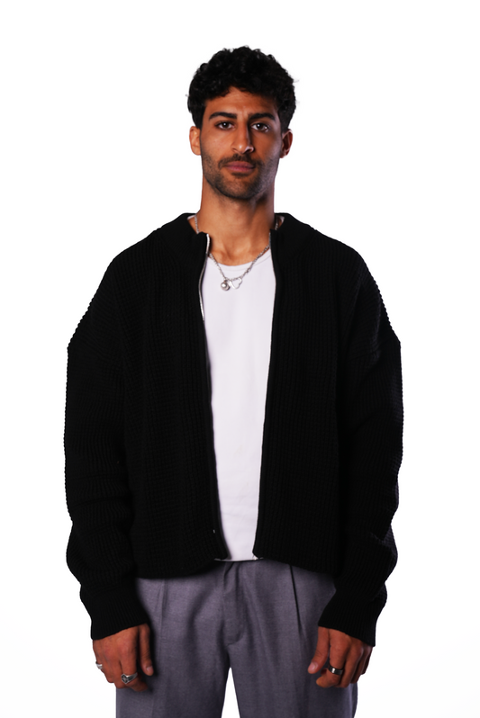 Black Knit Zipper