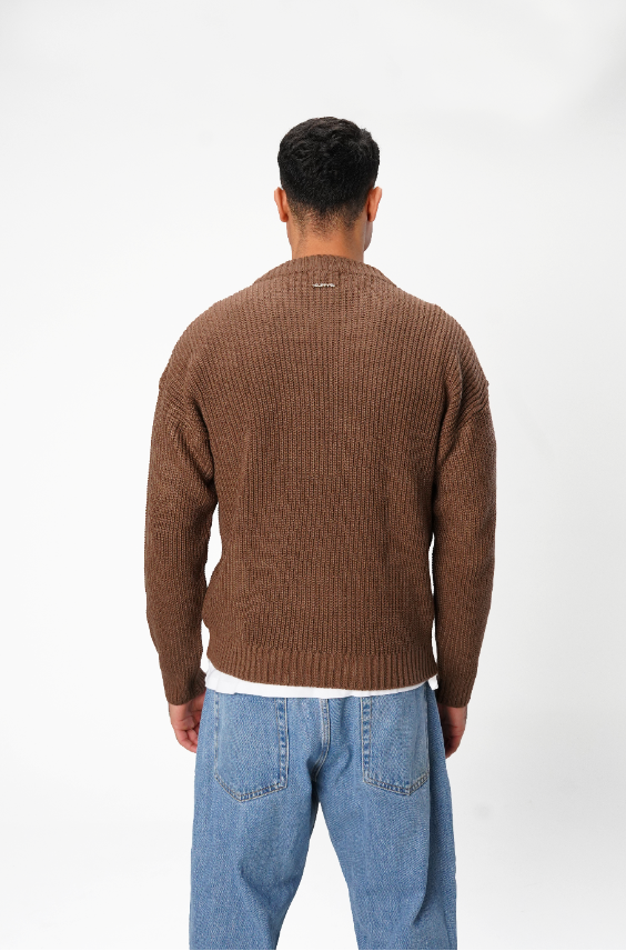 Brown Essential Knitted Sweater