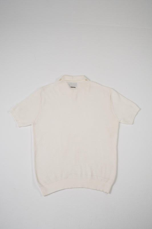 White knit polo Tshirt