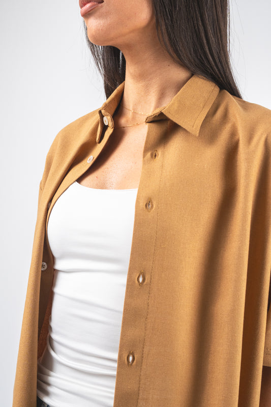 Camel linen shirt