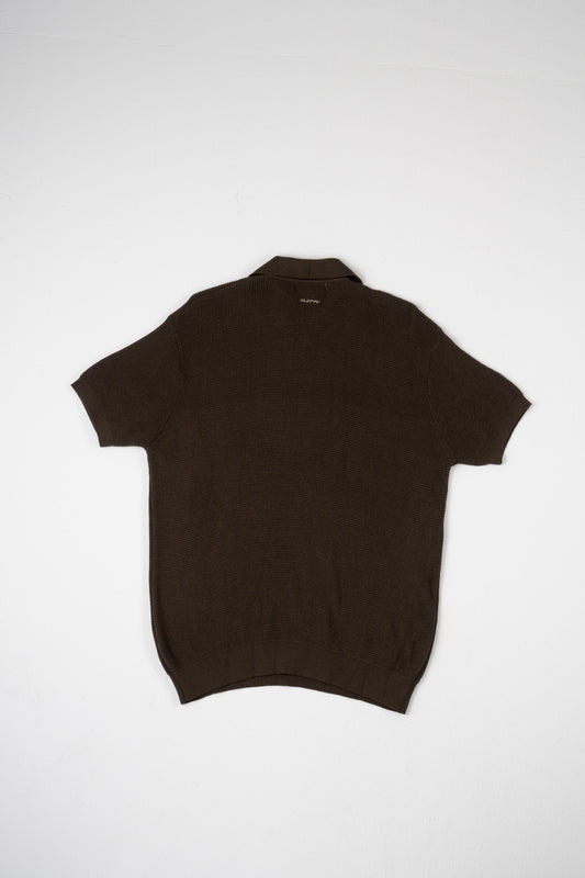 Olive knit polo Tshirt