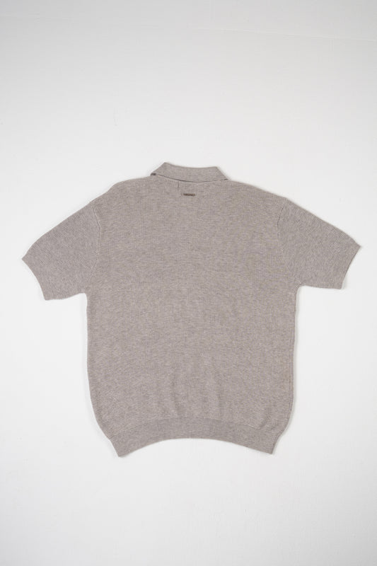 Grey knit polo Tshirt