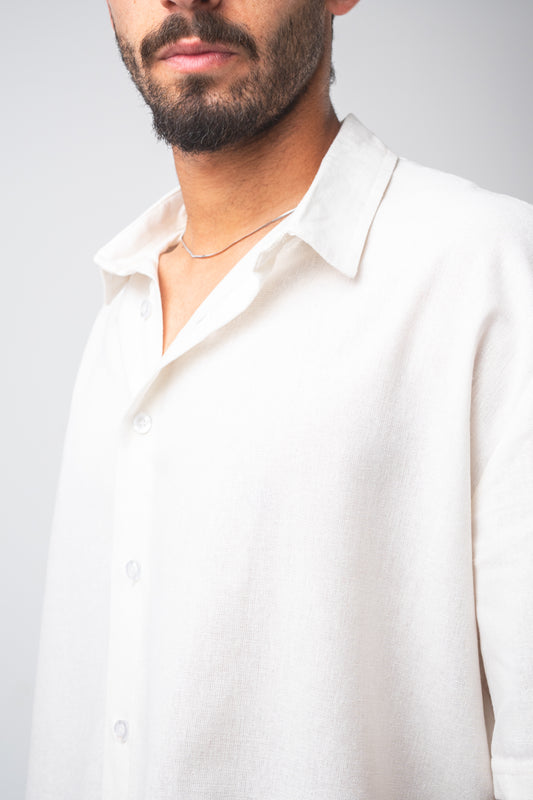 White linen shirt