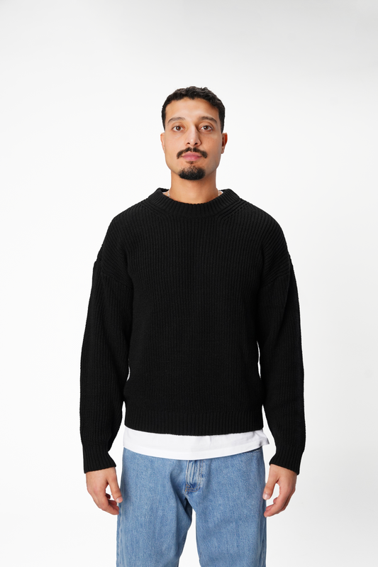 Black Essential Knitted Sweater