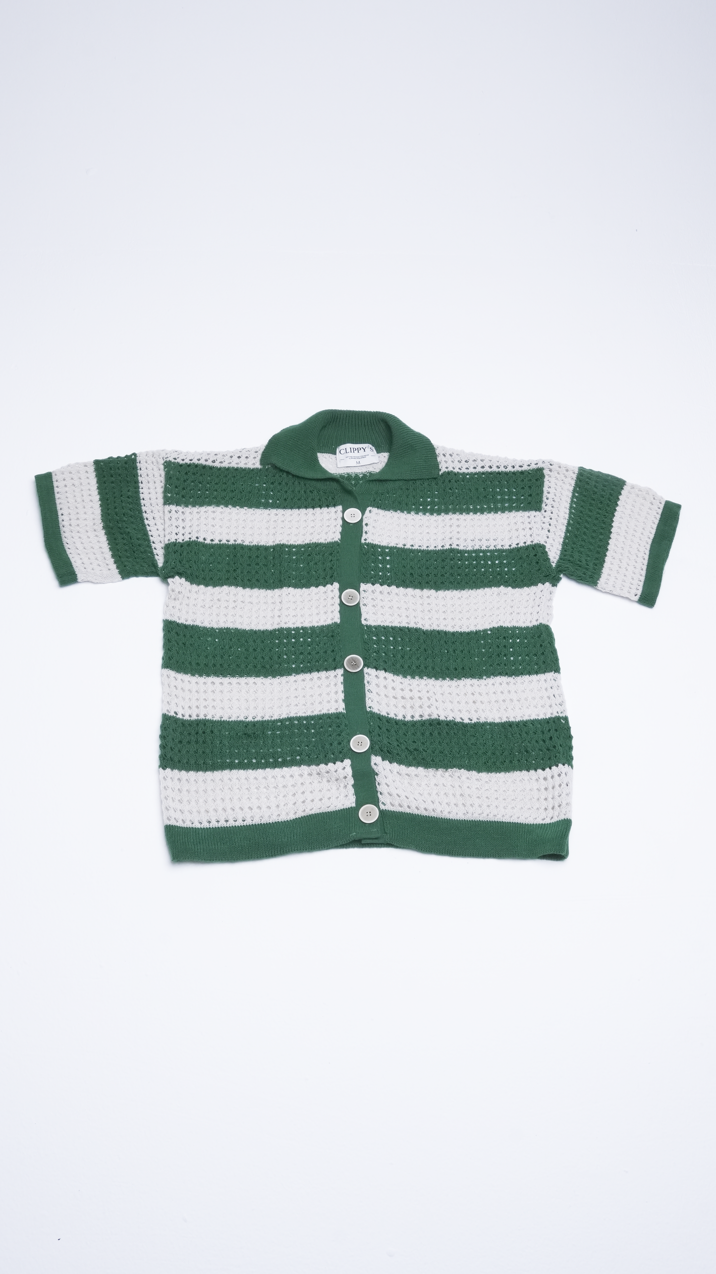 Green & Beige knit cardigan