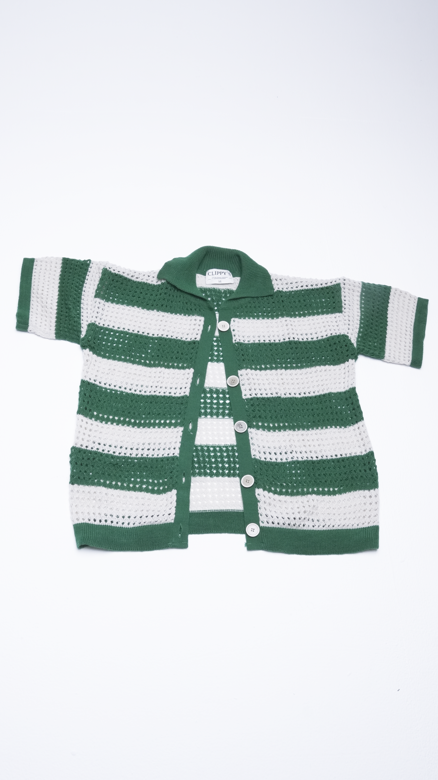 Green & Beige knit cardigan