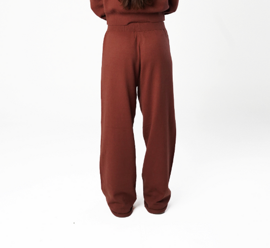 Reddish Brown Knit Pants