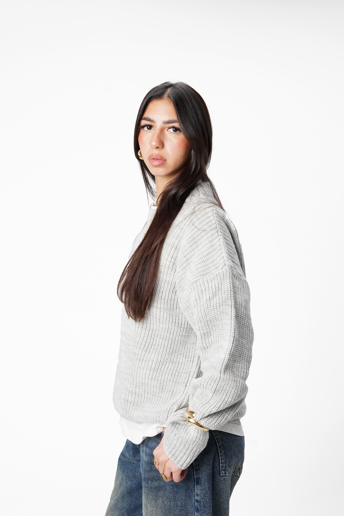 Grey Essential Knitted Sweater