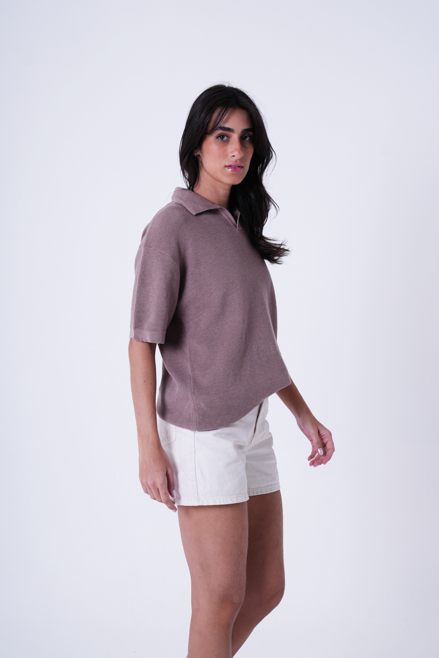 Café knit polo T-shirt
