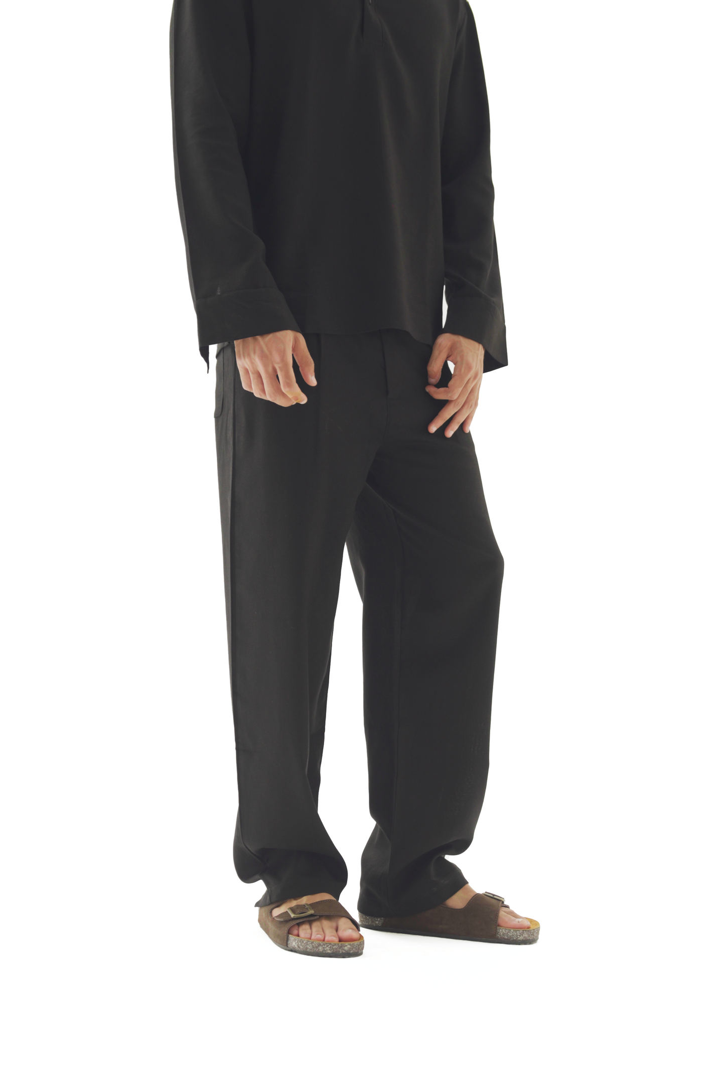 Black linen pants