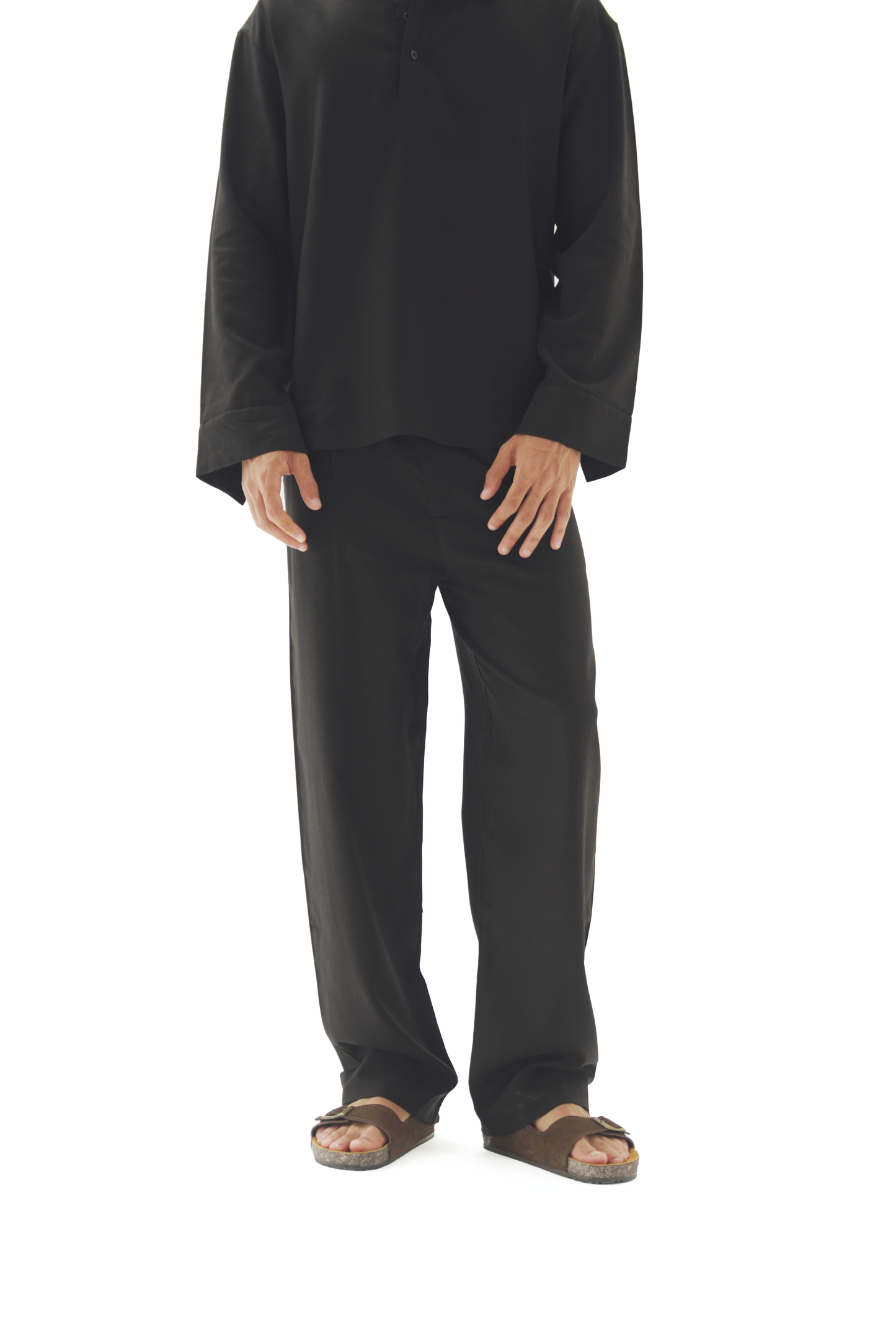 Black linen pants