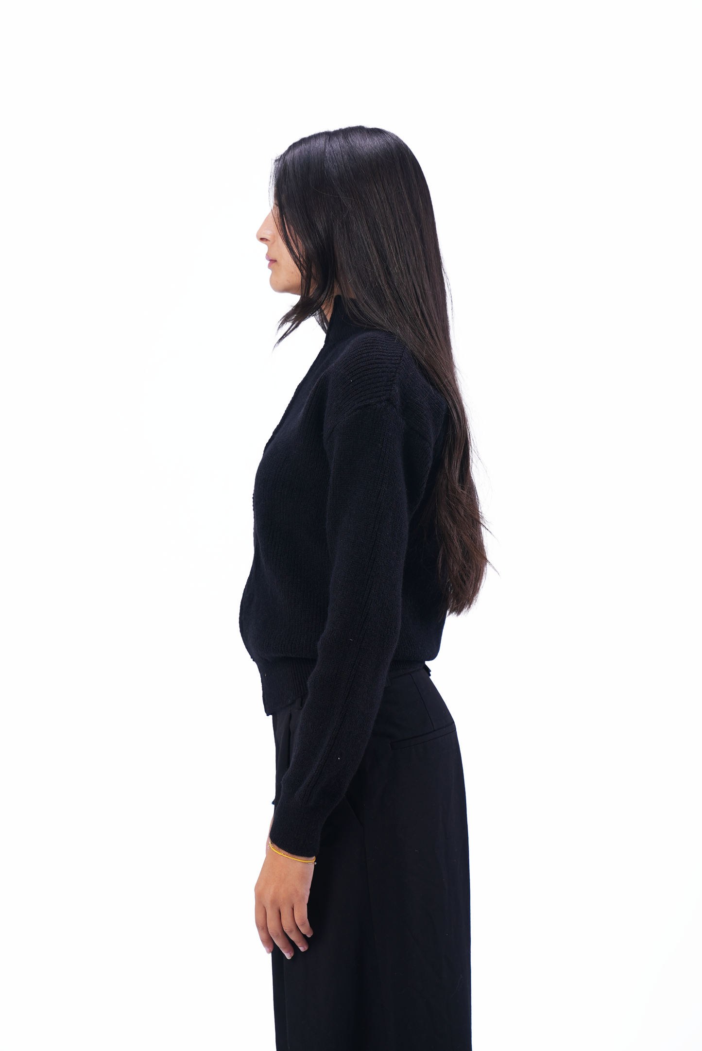 Black Knit Women Jacket