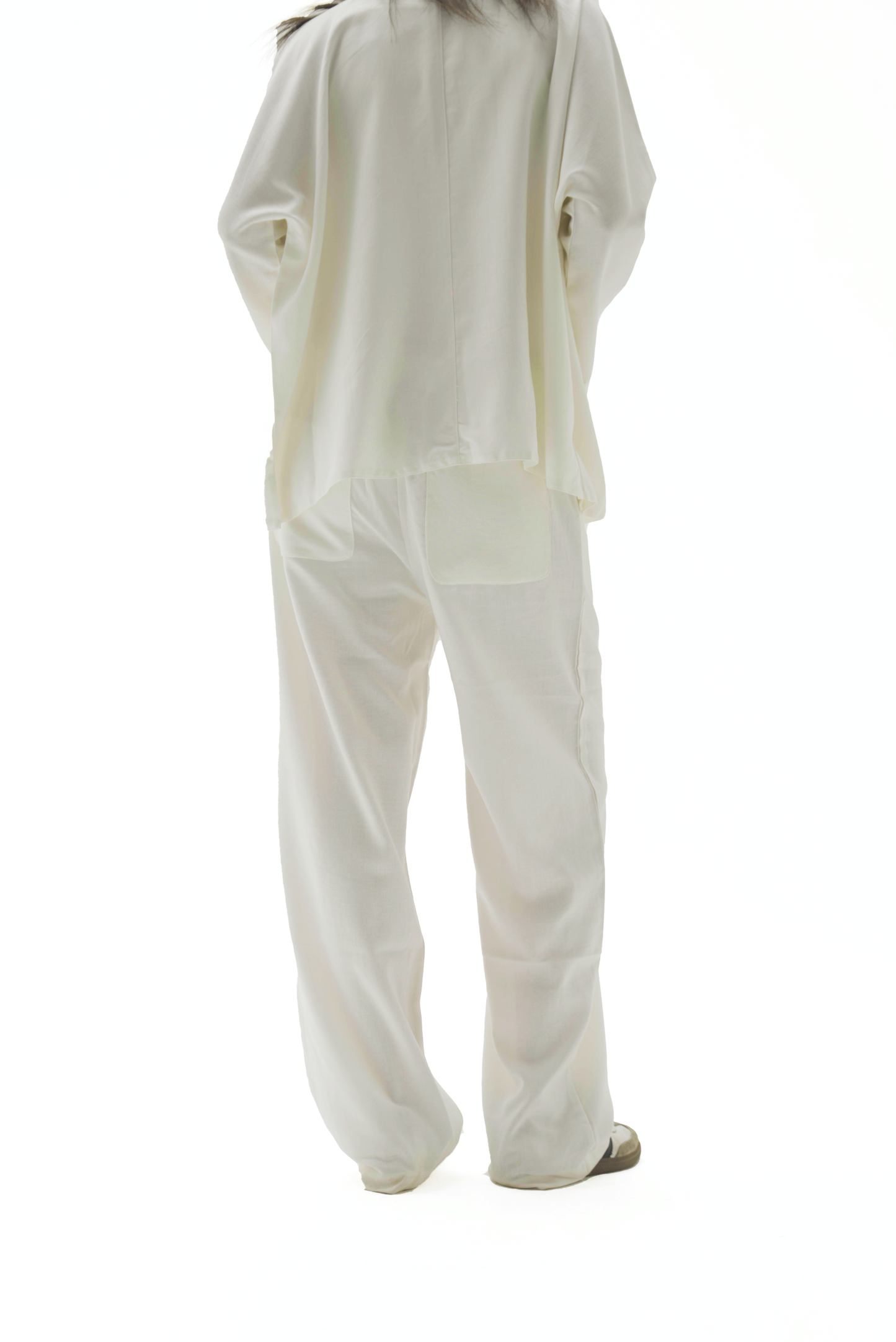 White linen pants