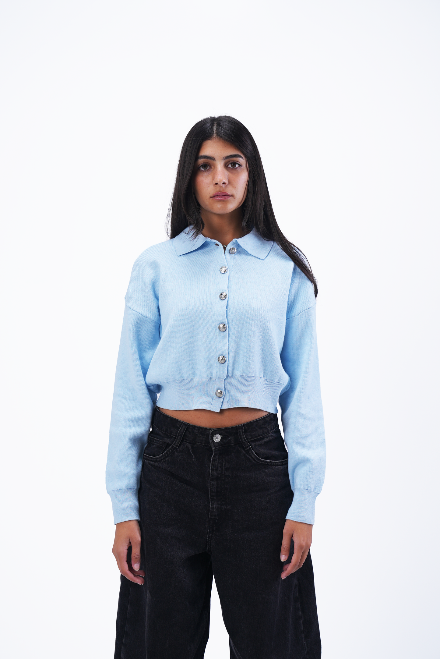 Baby Blue Knit Cardigan