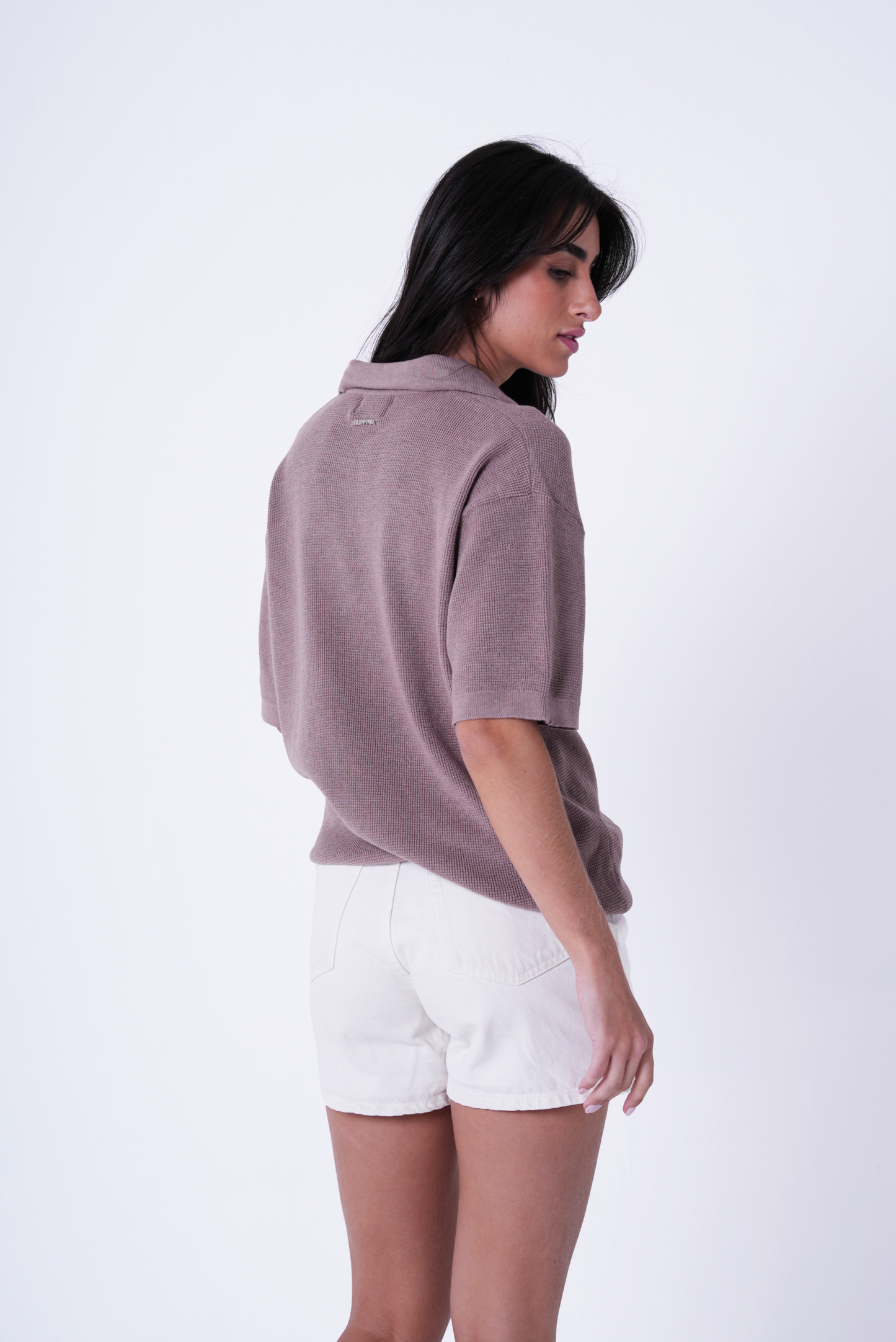 Café knit polo T-shirt