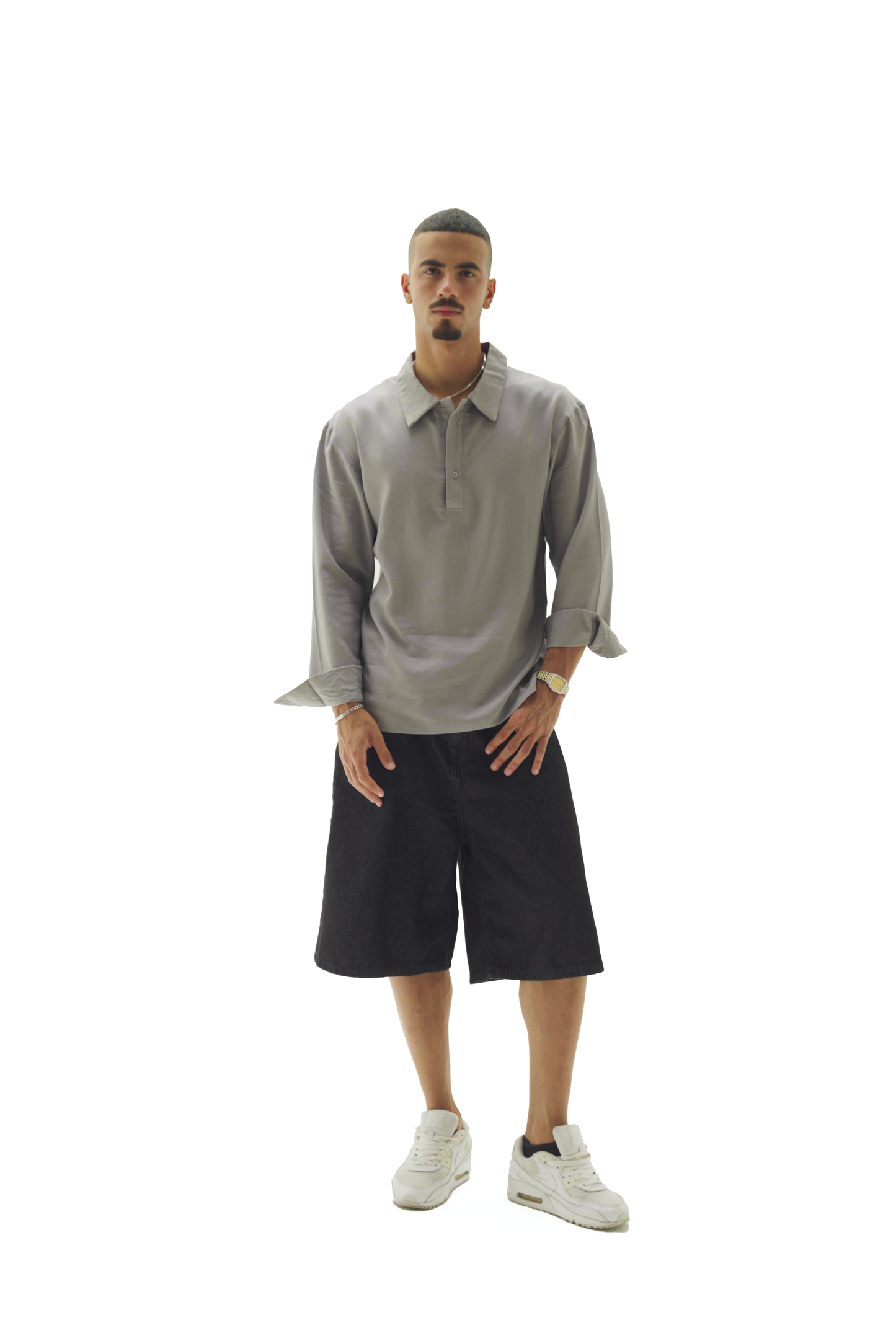 Quarter grey linen shirt