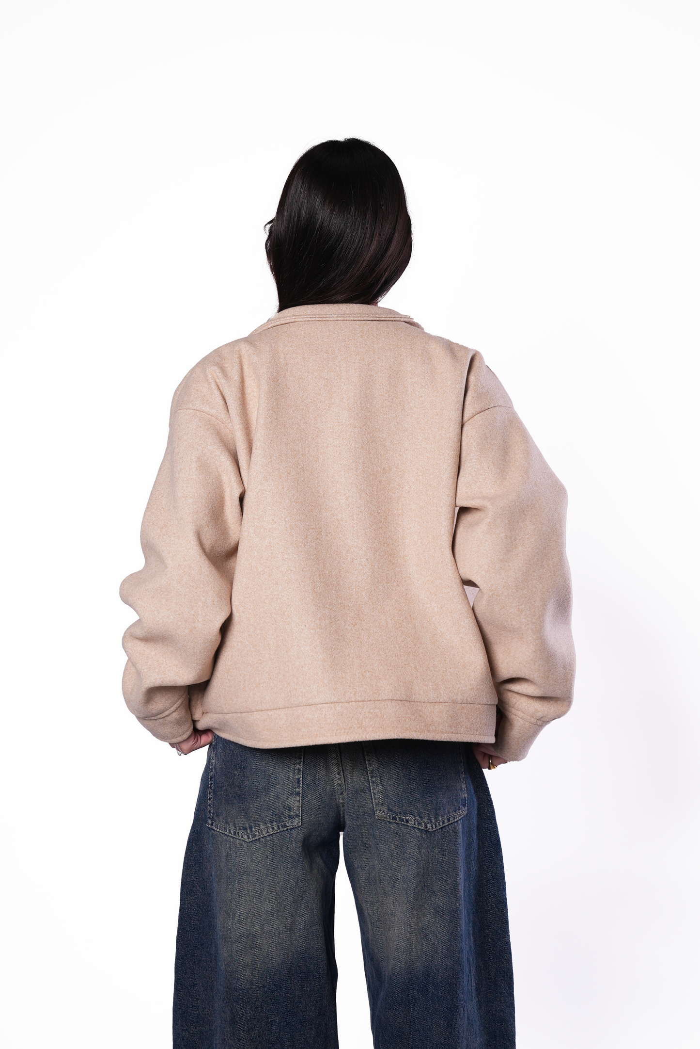 Beige Wool Jacket Women