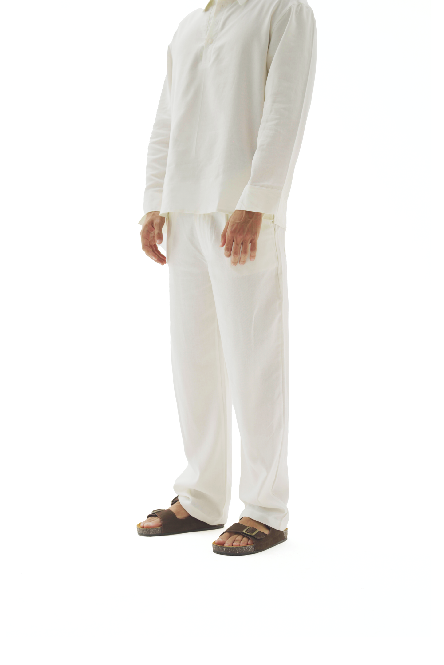 White linen pants