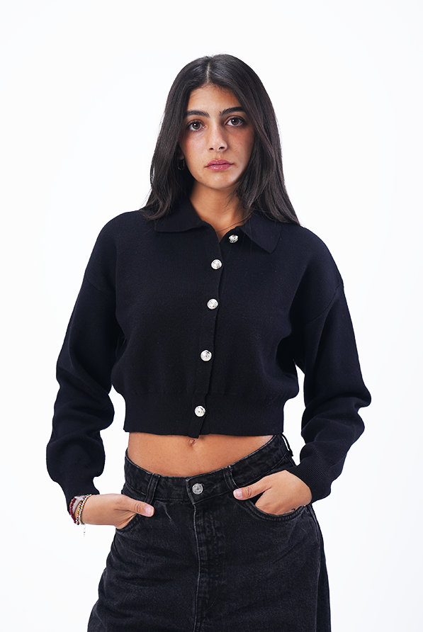 Black Knit Cardigan