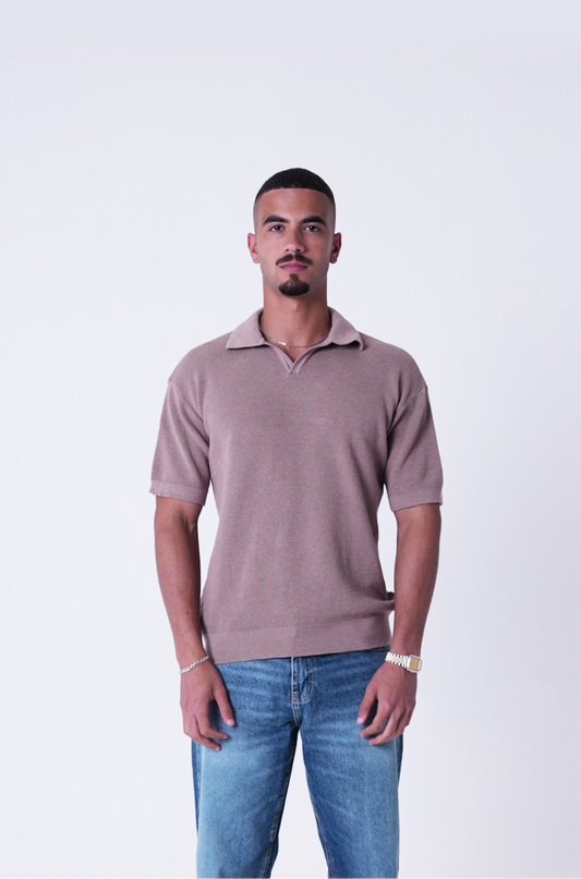 Café knit polo T-shirt