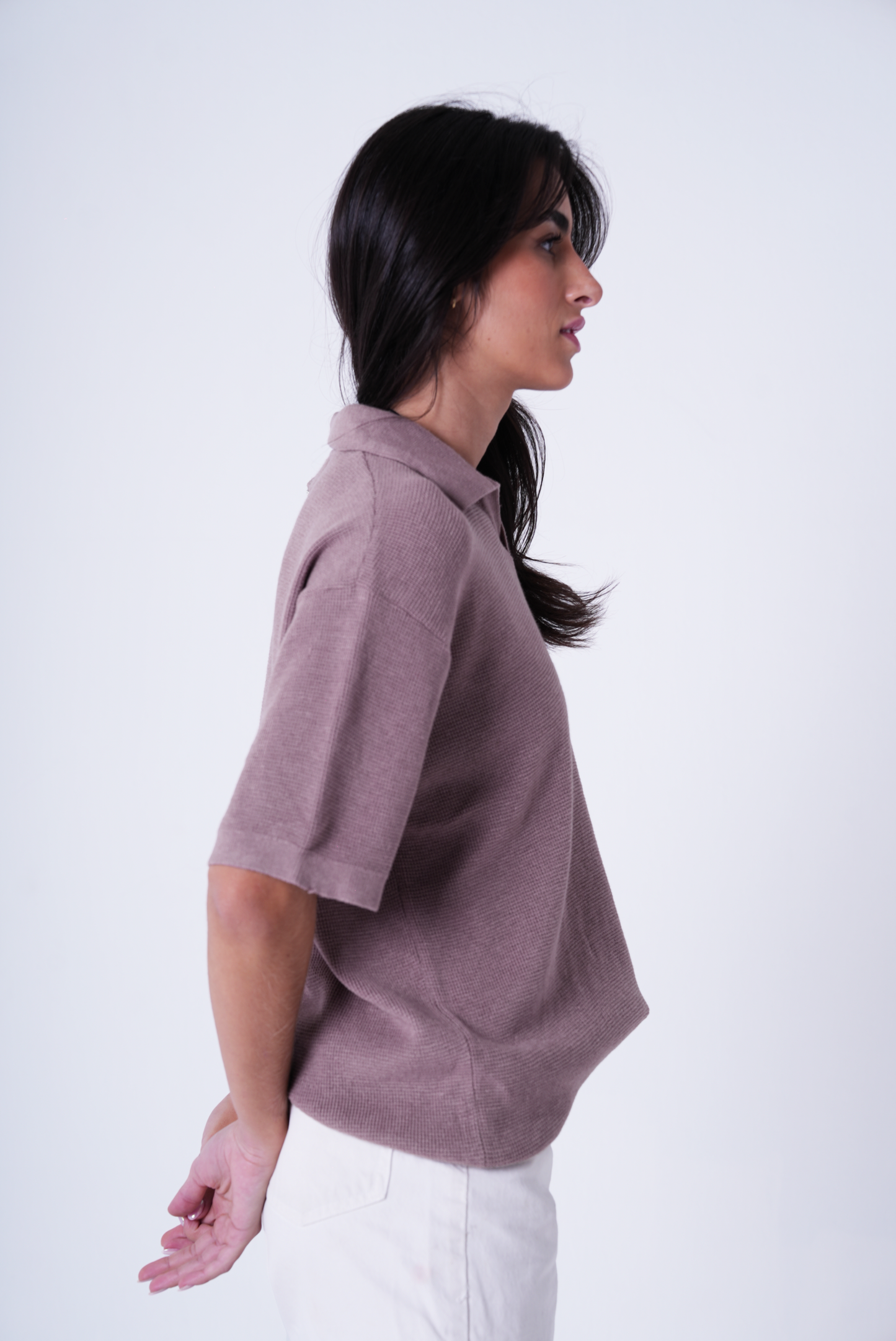 Café knit polo T-shirt