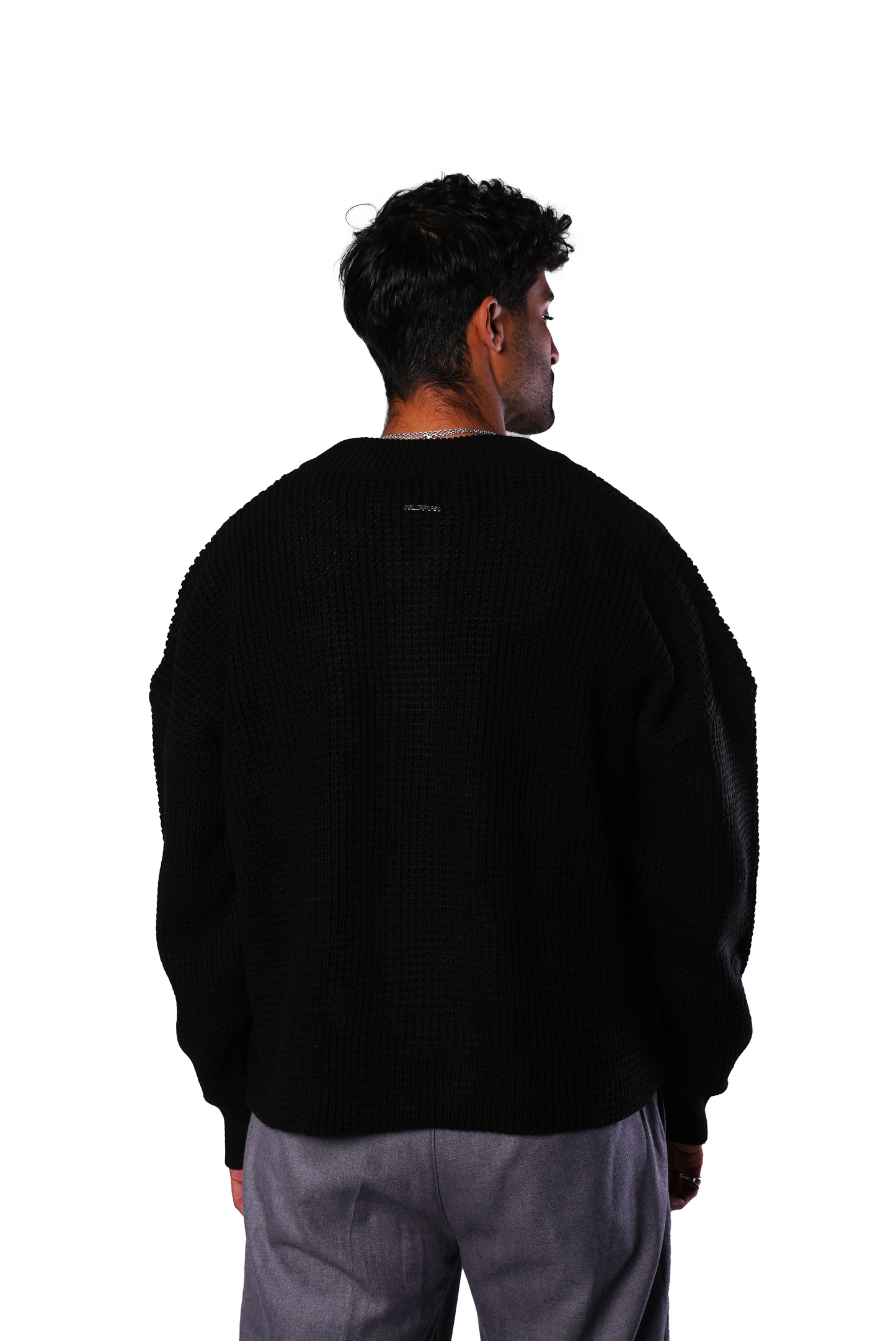 Black Knit Zipper