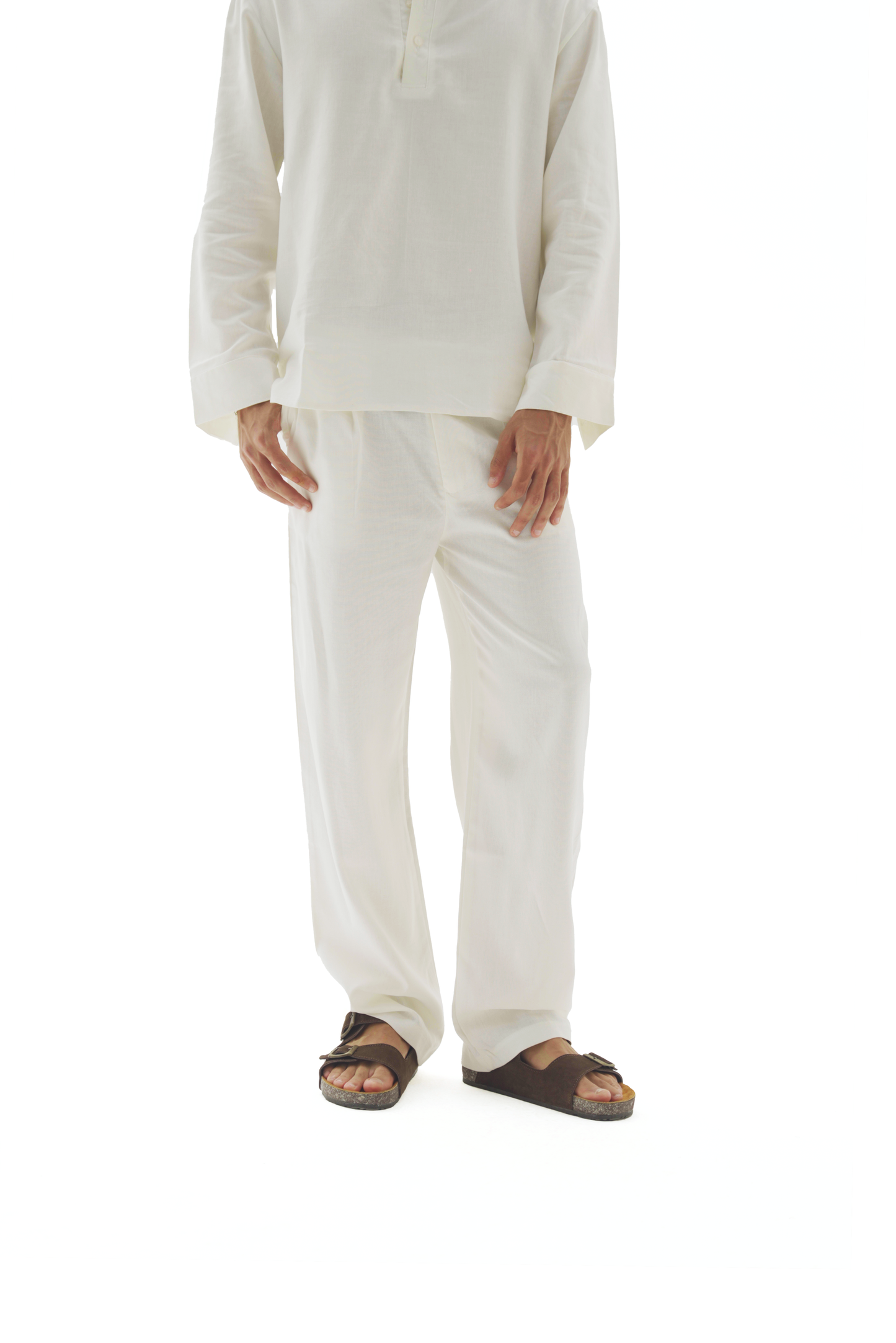White linen pants