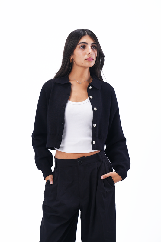 Black Knit Cardigan