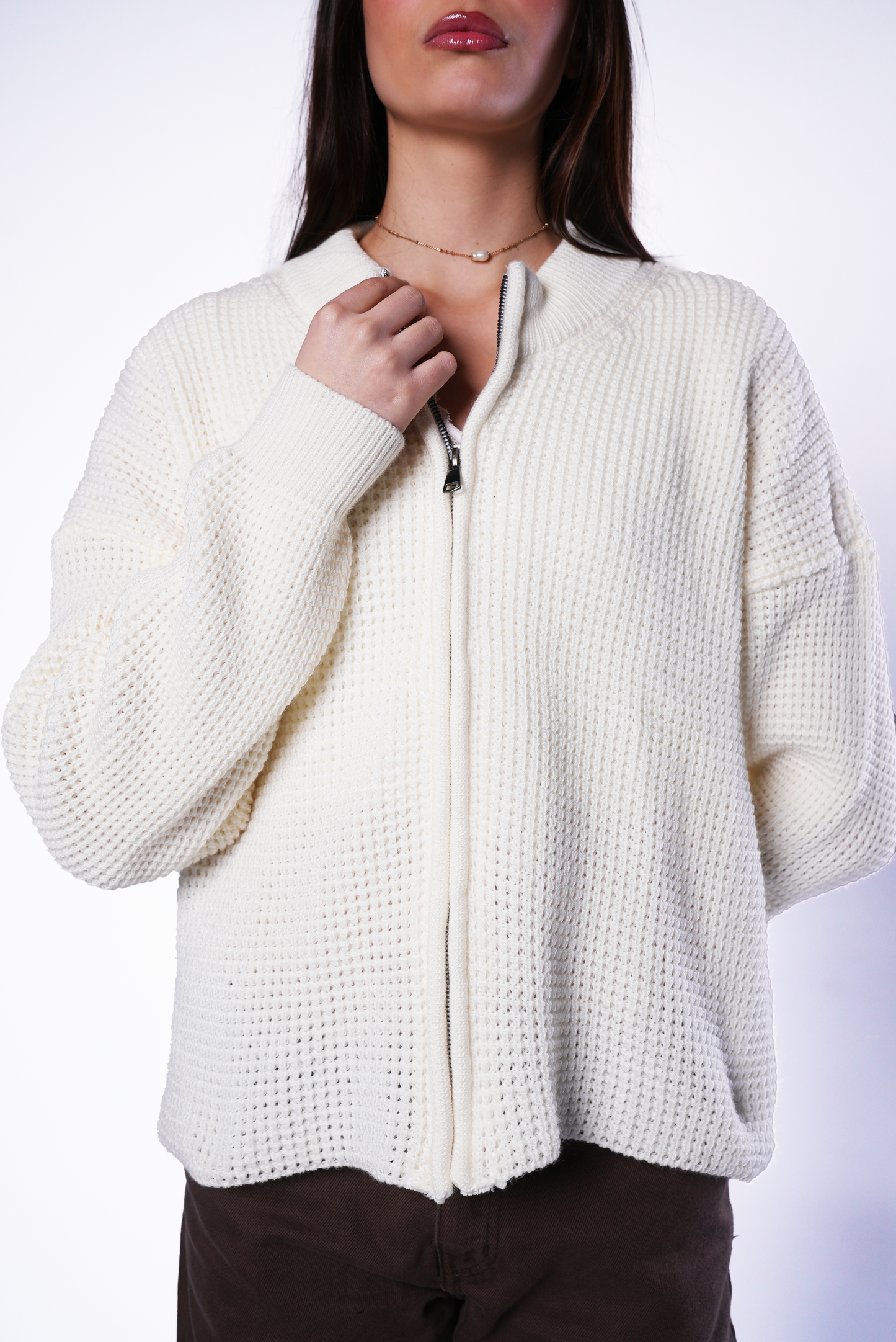 Off-white Knit Zipper