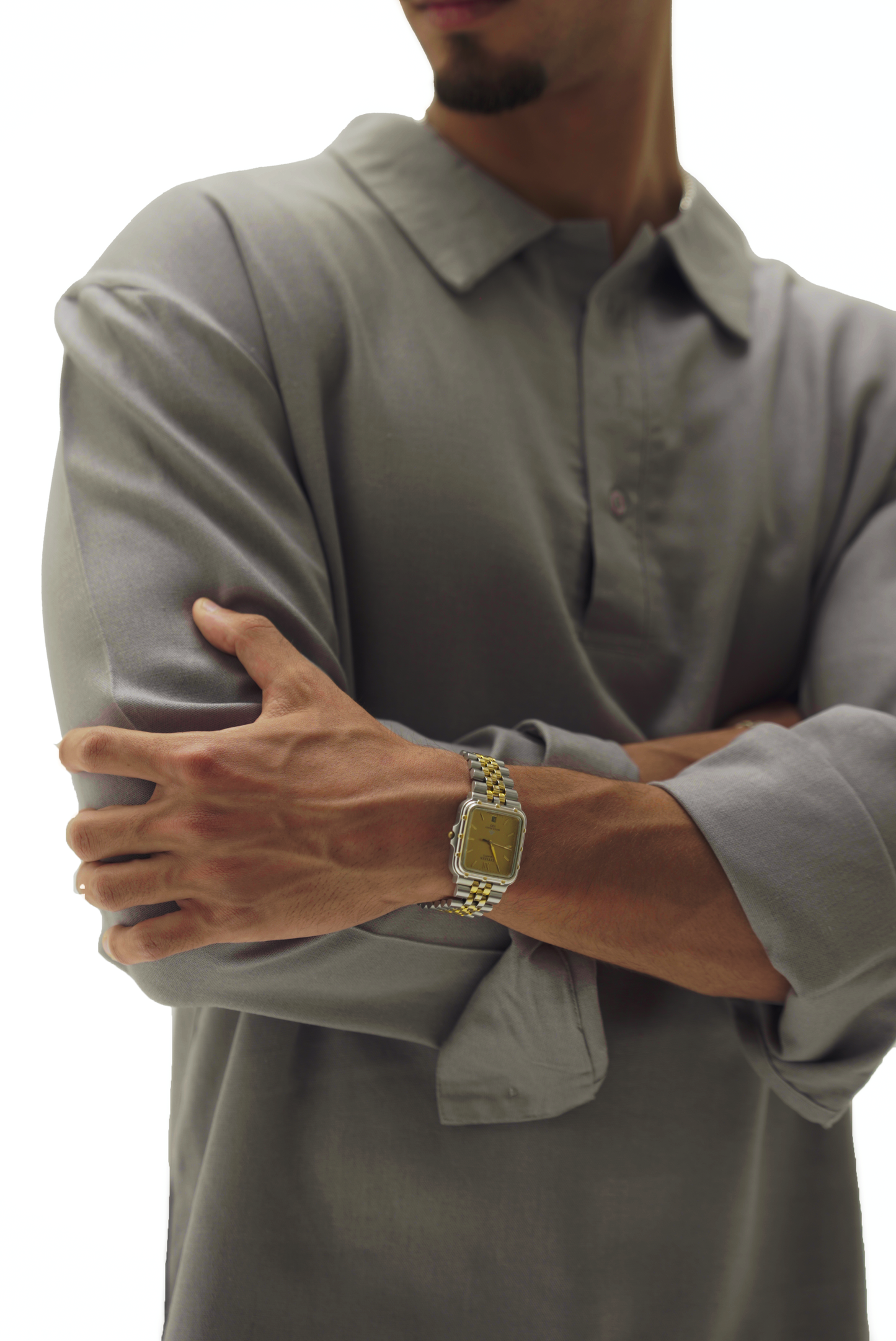 Quarter grey linen shirt