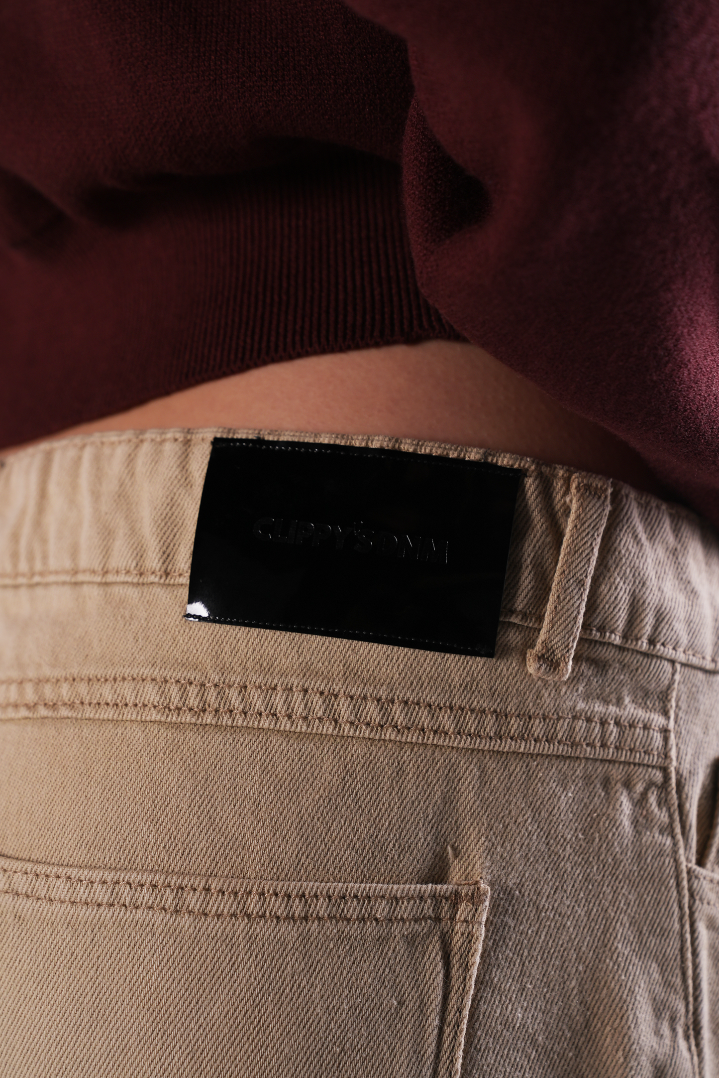 Mid Rise Beige Women Jeans