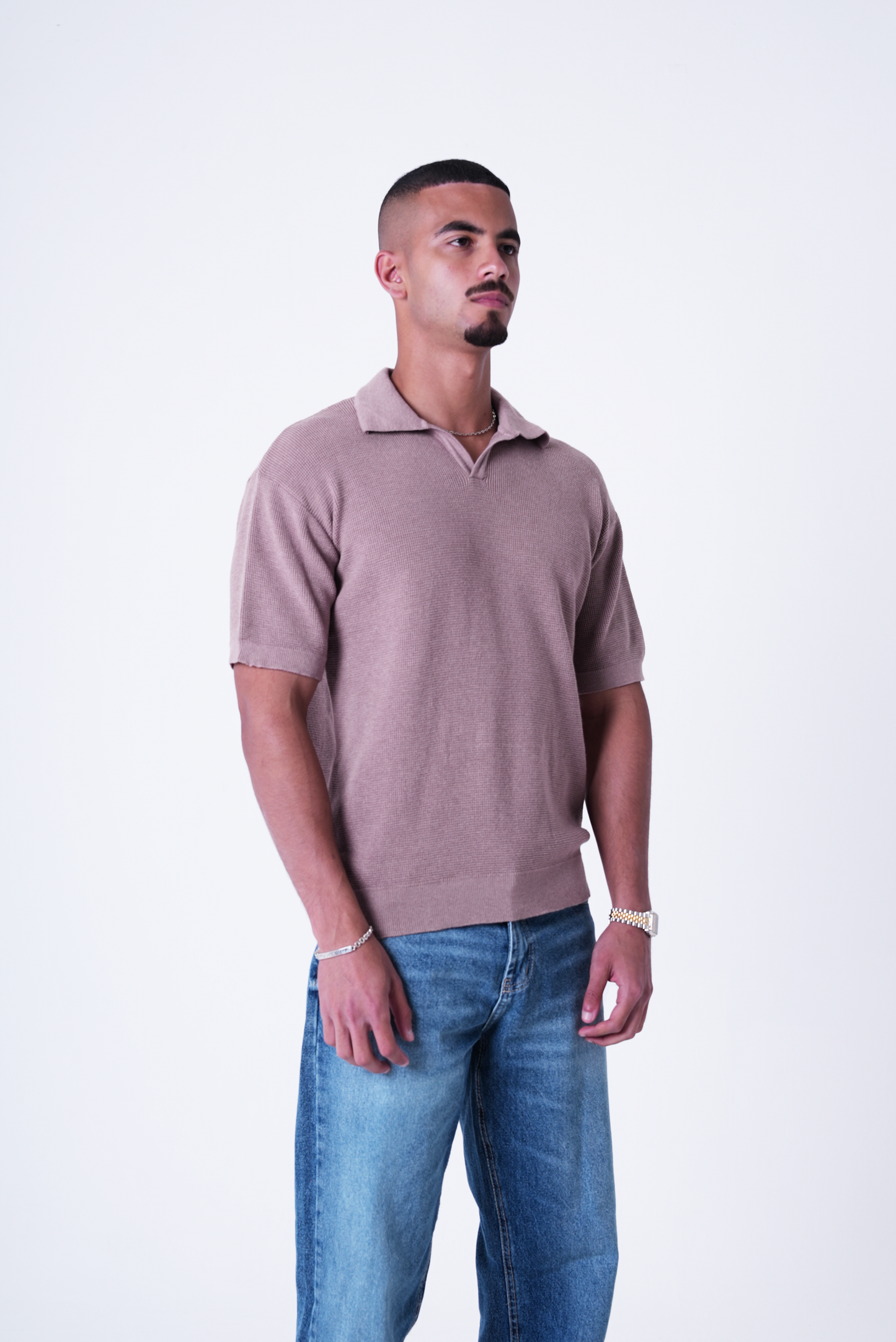 Café knit polo T-shirt