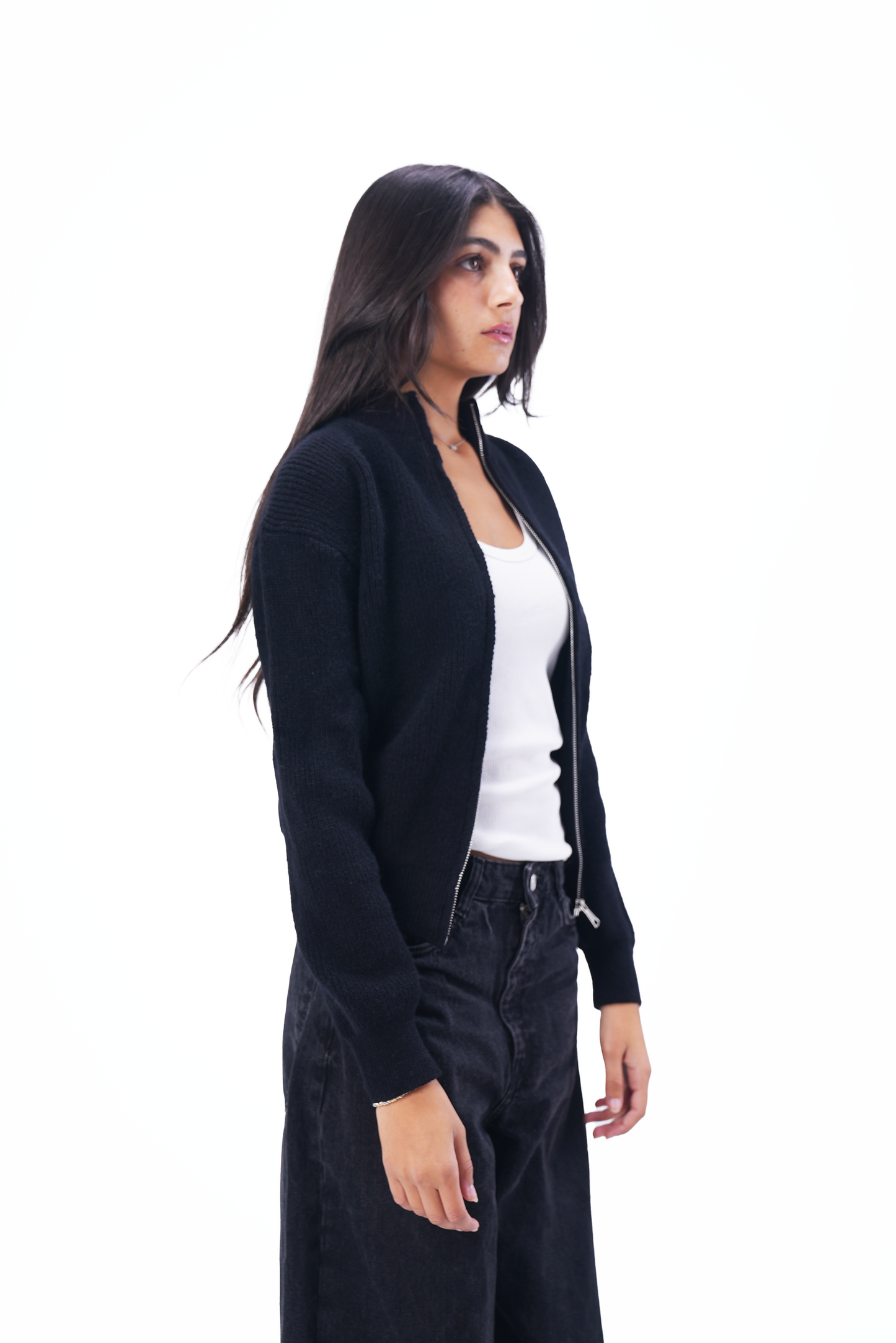Black Knit Women Jacket