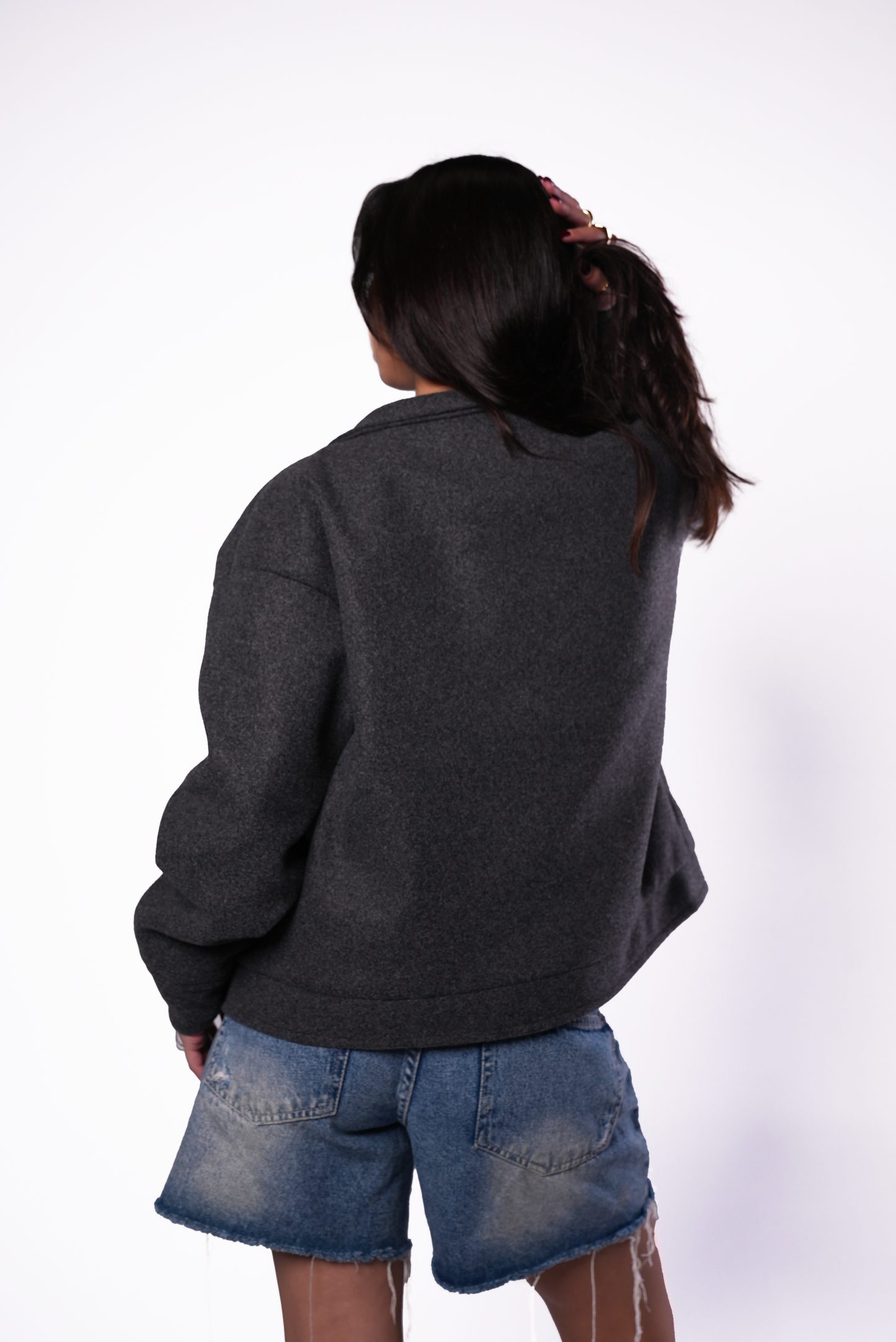 Charcoal Wool Jacket Women