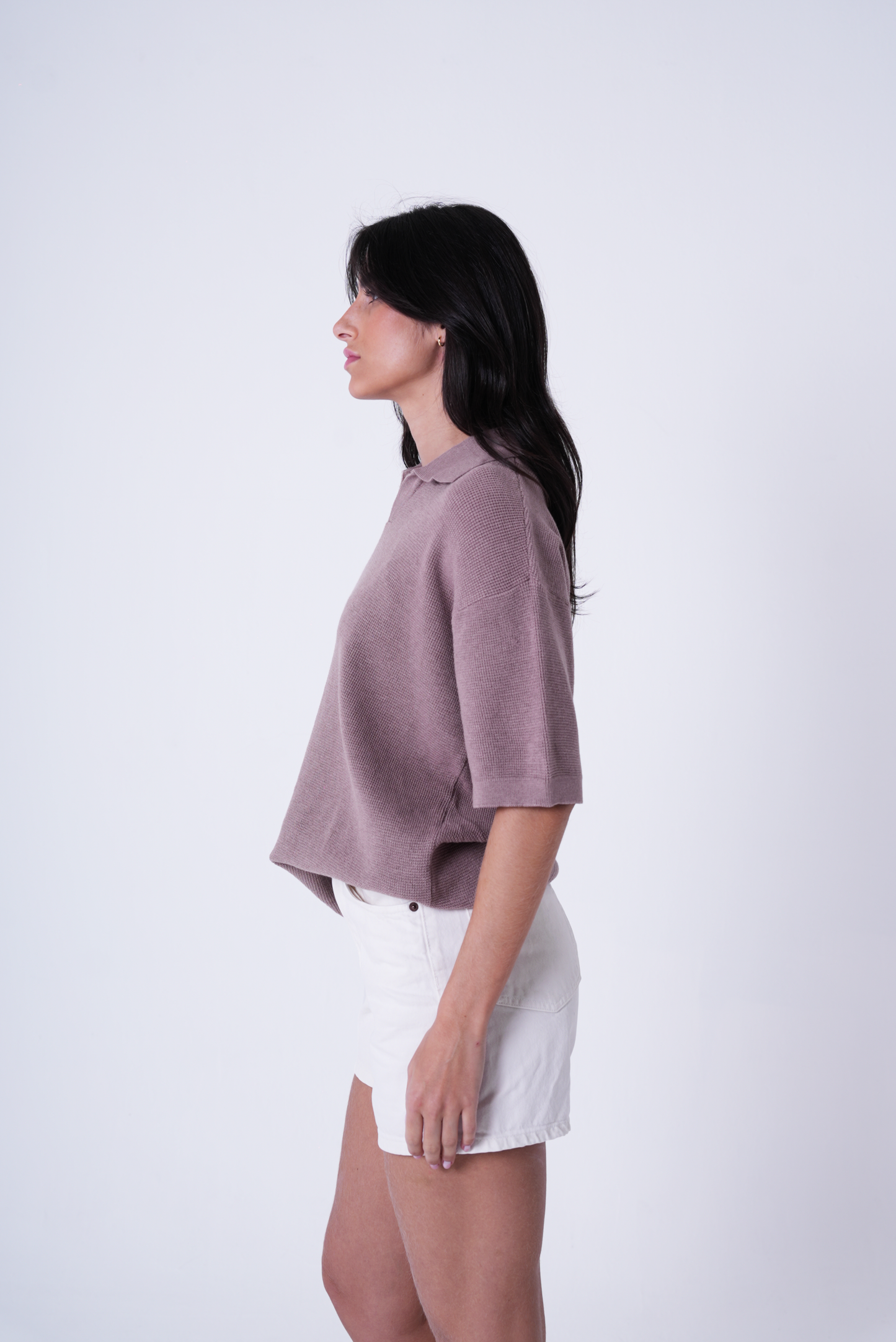 Café knit polo T-shirt