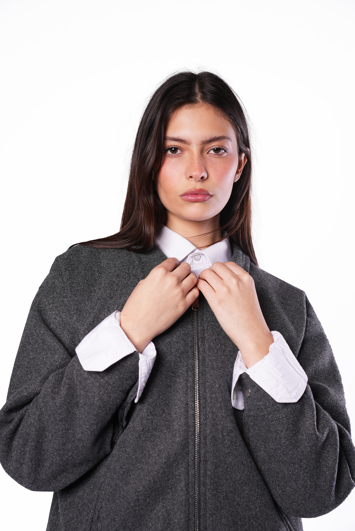 Charcoal Wool Jacket Women