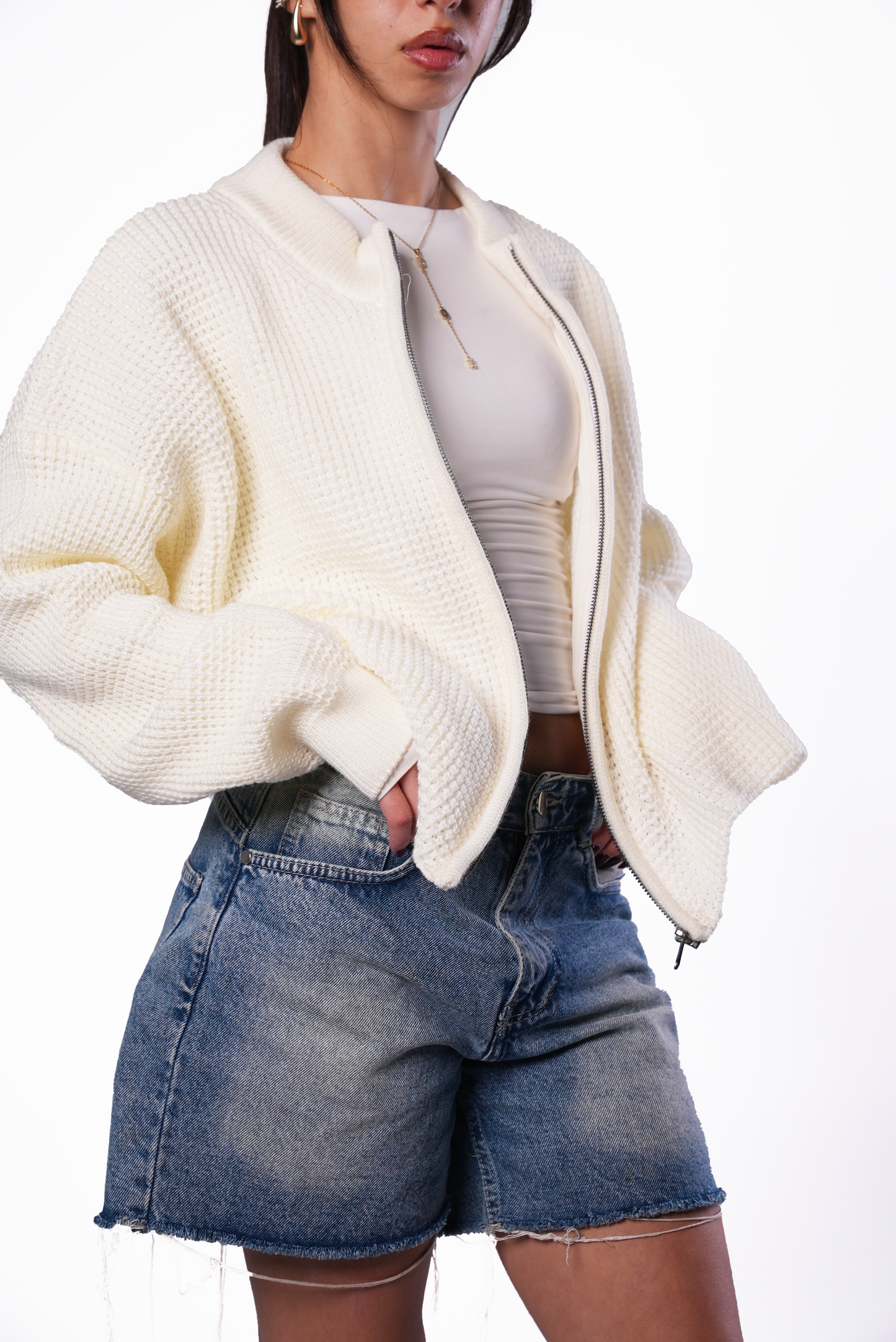 Off-white Knit Zipper