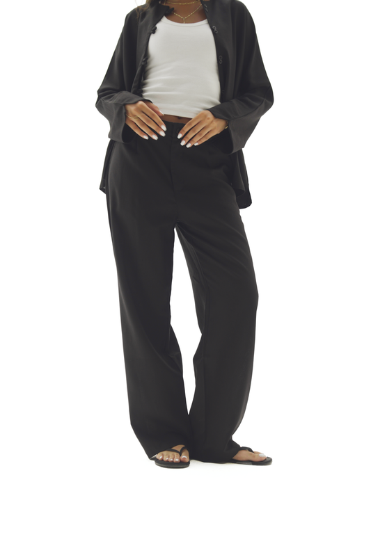 Black linen pants