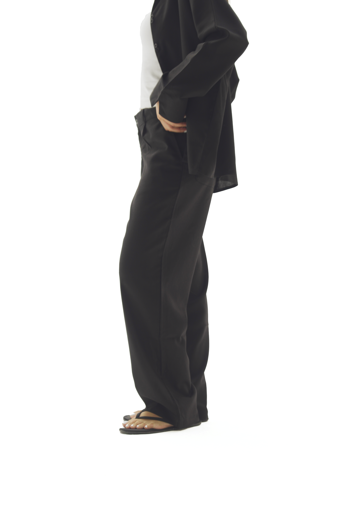 Black linen pants
