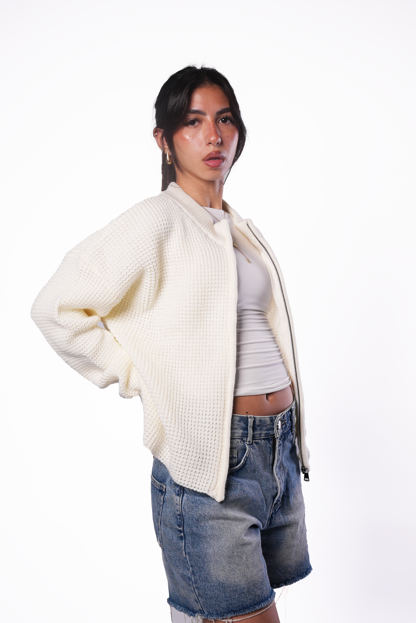 Off-white Knit Zipper