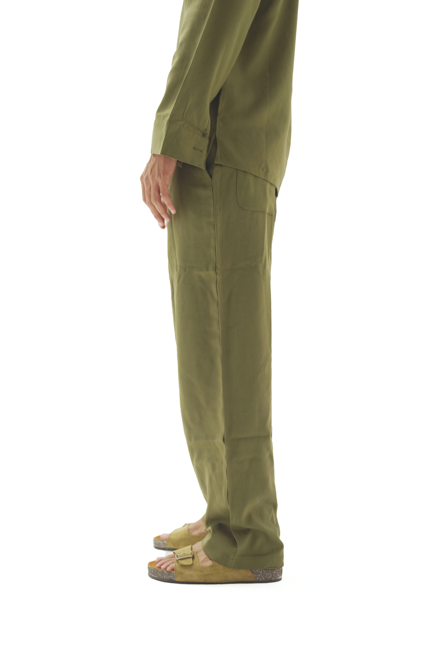 Olive linen pants