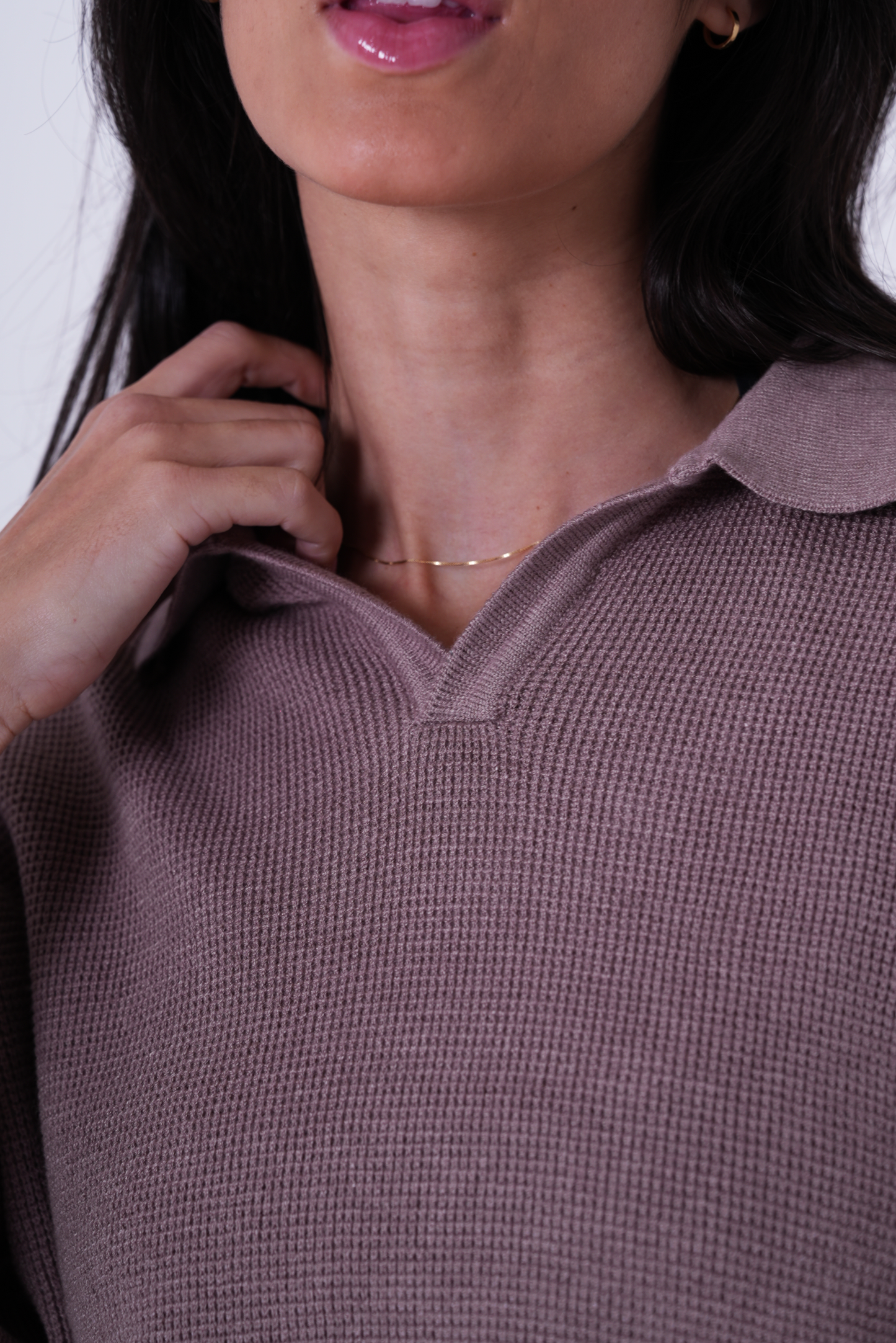 Café knit polo T-shirt
