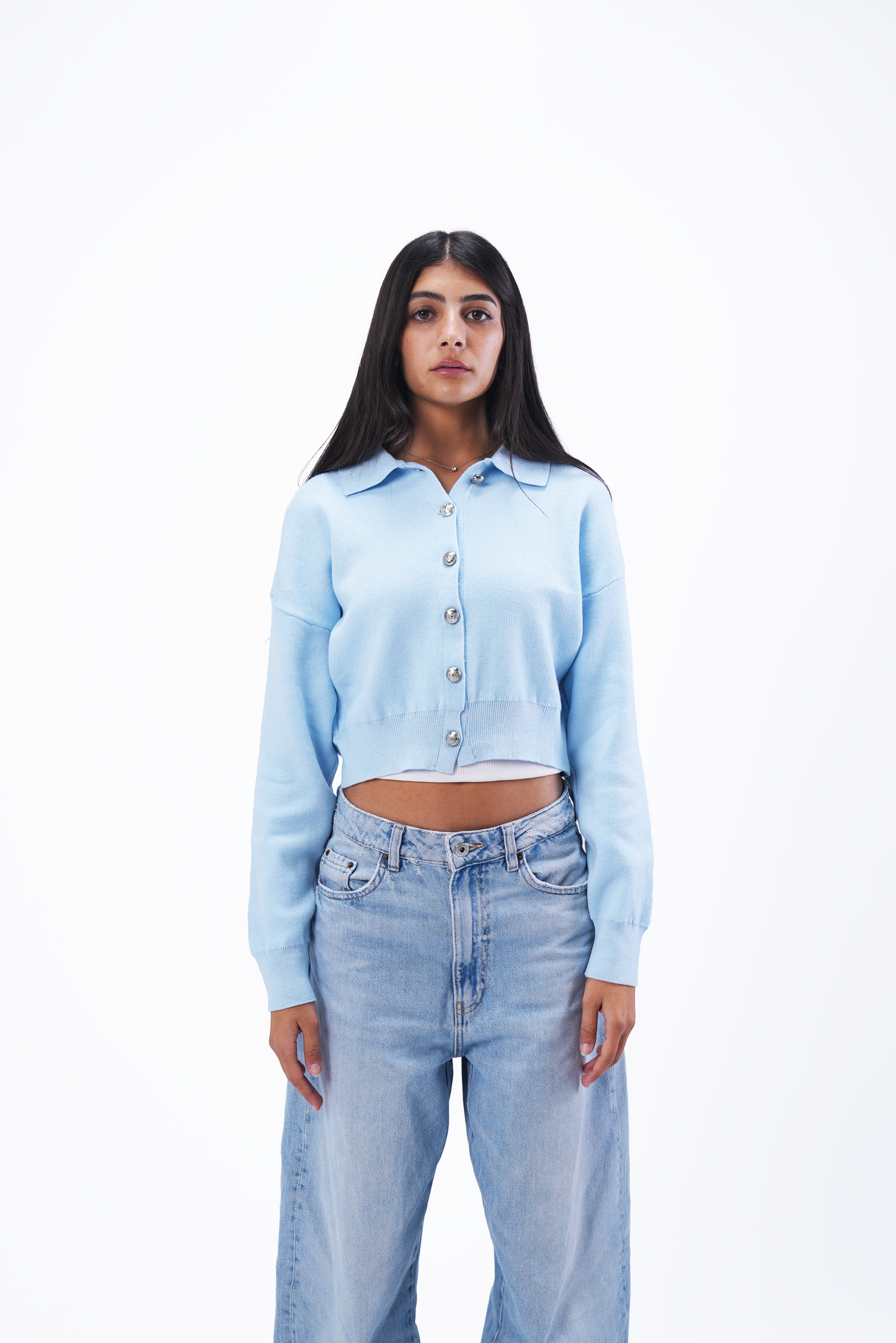 Baby Blue Knit Cardigan