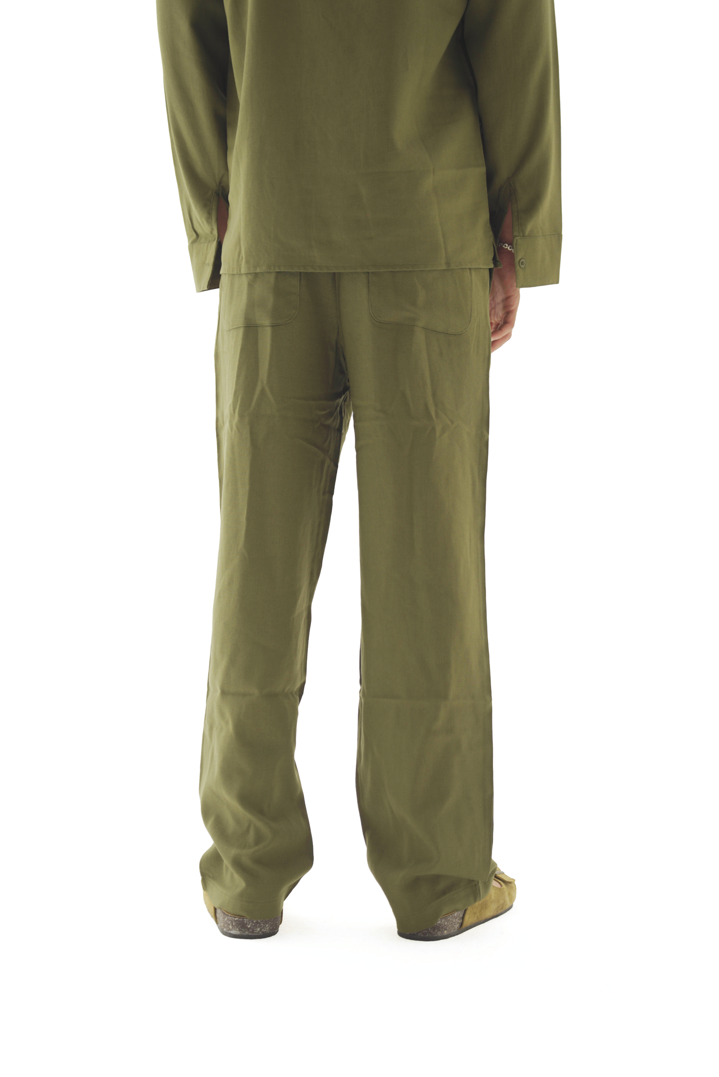Olive linen pants