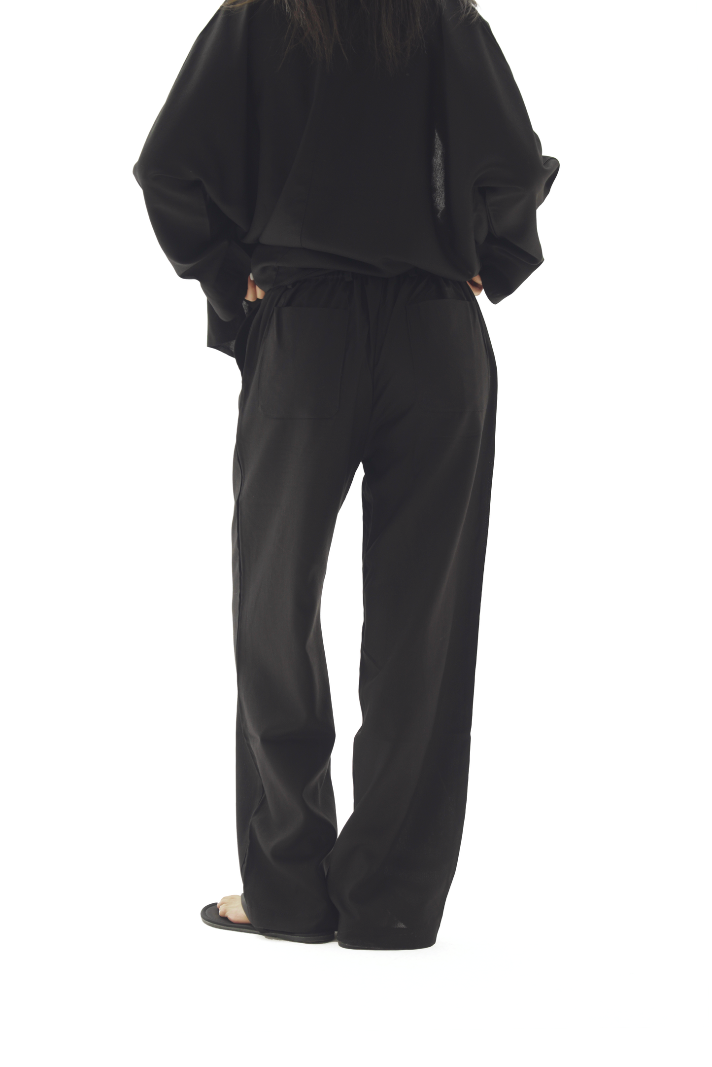 Black linen pants