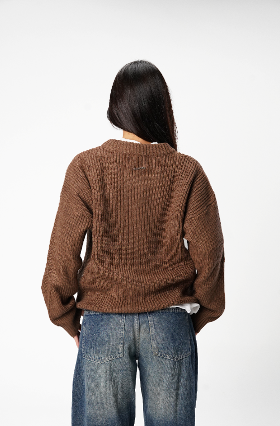 Brown Essential Knitted Sweater