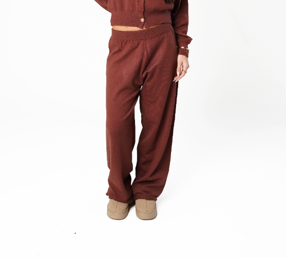 Reddish Brown Knit Pants