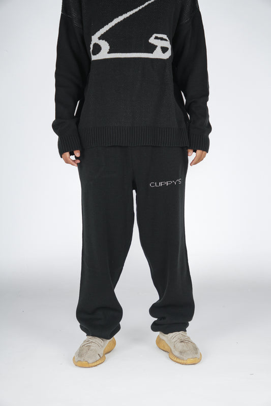 Clippy's Black Knitted Pants